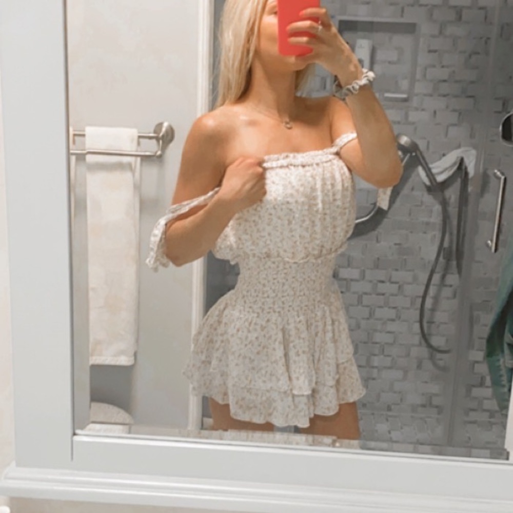 Forever 21 Swiss Dot Skort Romper